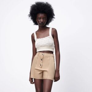 Zara High Waisted Bermuda Shorts